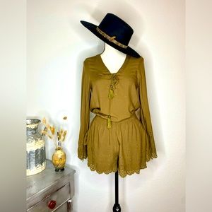 Jessica Simpson Romper With Lace Up Front